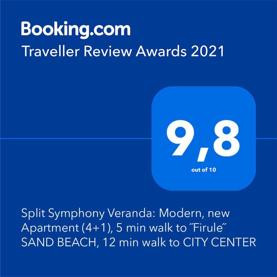 Split Symphony Veranda: Modern, New Apartment Bagian luar foto